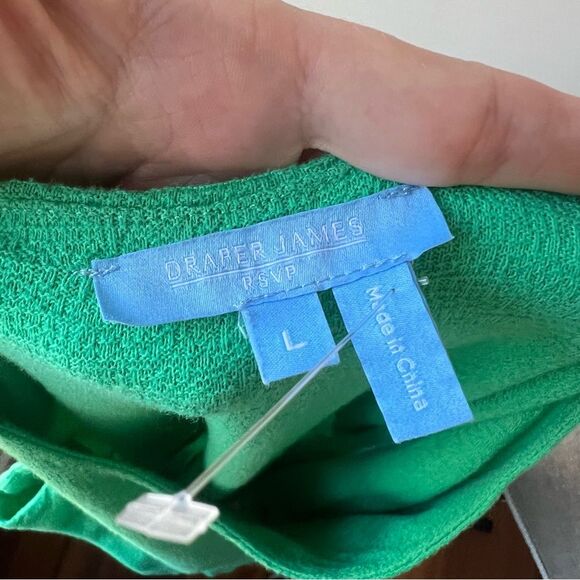 Draper James sleeveless textured midi dress Size L Kelly Green - Picture 4 of 5